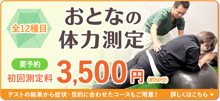 おとなの体力測定3,500円